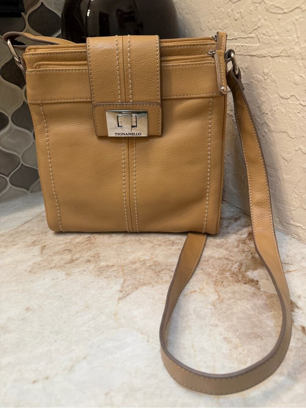 Tignanello beige crossbody bag
